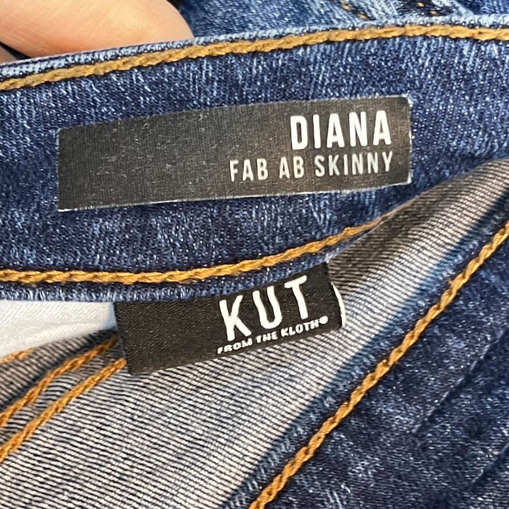Kut from the Kloth Women Diana Fab Ab Skinny Jean 8 Mid Rise Stretch Dark Wash - Picture 6 of 11